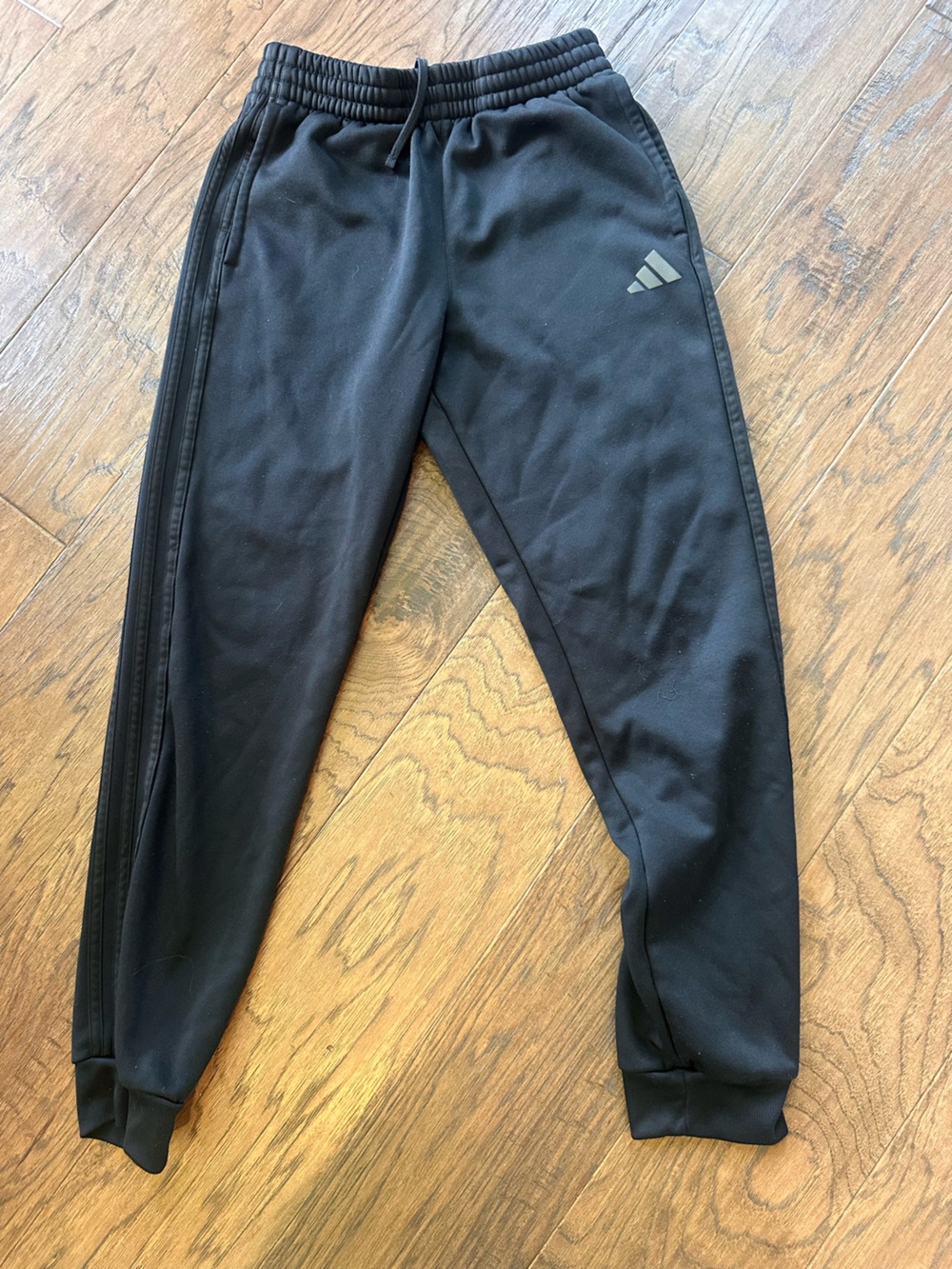 Adidas Boys Youth Large 14-16 Black Athletic Jogger Pants